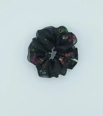 Black-Dhanak-Classic-Scrunchie-Organza-with-Sequins