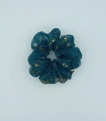 Prussian-Blue-Dhanak-Classic-Scrunchie-Organza-with-Sequins